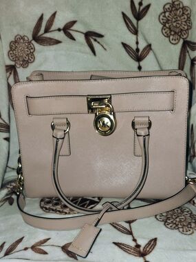 Michael Kors Pale Pink Saffiano Leather Satchel
